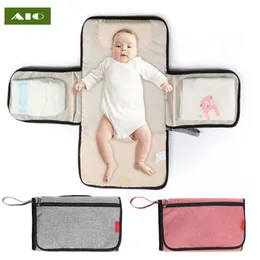 Changing Pads Covers AIO Portable Baby Changing Table Waterproof Mommy Diaper Bag for Travel Foldable born Changing Table Mat with Cushion 230705