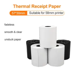 Curtains 57*30mm Thermal Receipt Photo Bill Paper 10rolls for 58mm Thermal Printer Cash Registers Mobile Handled Desktop Pos Printer