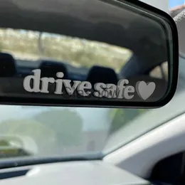 Autoaufkleber „Drive Safe Tips“, Autoaufkleber, Spiegel, dekorative wasserdichte Vinylaufkleber und Abziehbilder, personalisierbar, einfaches Autozubehör x0705