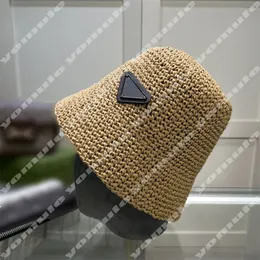 Designer Eimer Hut Mode Strohhut Luxus Marke Breite Krempe Hüte Frauen Sommer Sonnenhut Männer Ausgestattet Hüte Gras Geflecht kappe Casual Caps