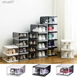 Thickened Transparent Plastic Lattice Shoe Box Customized Shoe Storage Artifact Shoe Box Drawer Type Assembly Storage Bins Box L230705