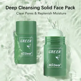 Punto Tè Verde Pulito Maschera per il viso Bastone Controllo del petrolio Ridurre i pori Rimozione dello sporco Idratante Idratante Sbiancamento Antiacne Cura della pelle