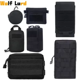 Utomhusväskor Military Tactical Bag Midja EDC Pack Molle Tools Hållare Jakt Tillbehör Bälte Påse Väst Fick Plånbok 230630