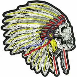 Whole Indian Skull Motorcycle Chief Biker Patch Frong MC Club 3 5 Badge For Jacket Vest Flight Suit Patch 243G