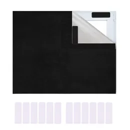 Stitch Removable 100% Light Blocking Darkest Window Cloth Diy Total Blackout Glass Privacy Darkening Window Tint Black Window Sticker