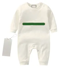 I lager nyfödda barn Rompers baby Pojkar flickor Modedesignertryck lyxig ren bomull Lång Kortärmad Kortärmad pyjamas och krypkostymer jumpsuit G7771