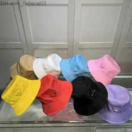 Wide Brim 모자 나일론 버킷 모자 디자이너 뚜껑과 모자를위한 럭셔리 Casquette Beach Caps p accessories 핑크 오렌지 Z230706