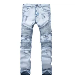 2021 Representar calças de roupas slp azul preto destruído masculino jeans fino jeans reto motociclista jeans skinny masculino jeans rasgado 280x