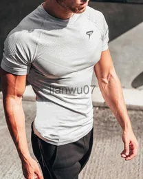 T-shirt da uomo 2021 Nuova maglietta sportiva da palestra T-shirt da uomo T-shirt da corsa Quick Dry manica corta TShirt GYM Workout Sport Top T-shirt da allenamento da uomo J230705
