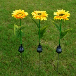 Dekoracja ogrodu na zewnątrz LED symulacja słonecznego kwiatu oświetlenie trawnika światła słoneczne