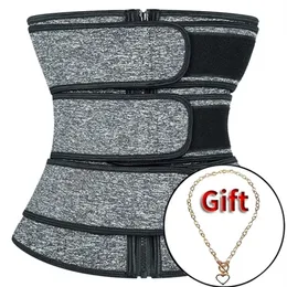 3 Zip Waist body shaper plus size wasit trainer womens belly control sweat Belt cinta modeladora waste trainers 2012222471