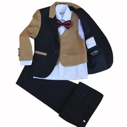 skirt the Little Boy New Children Suit Set Flower Boys Dress 4 Pieces Jacket+vest+pants+bow Tie Size 212 Years No Shirts