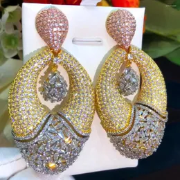 Orecchini pendenti Missvikki Lusso Splendido grande orecchino a goccia per la fidanzata Mamma Regali Accessori per gioielli Ginkgo Biloba smerlato di alta qualità