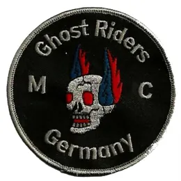 ALTA QUALIDADE GHOST RIDERS PATCH SKULLS BIKER MOTORCYCLE CLUB VEST OUTLAW COOL BIKER MC JAQUETA PUNK IRON ON PATCH 209o