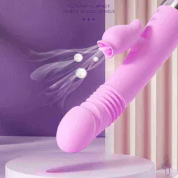 NXY Vibrators Thrusting G Spot för kvinnor Uppladdningsbar Klitoris Sucker Slickande Uppvärmning Sexleksaker för kvinnor 0406
