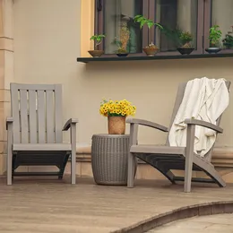 Krzesła Adirondack na patio zewnętrzne odporne na warunki atmosferyczne bezobsługowe krzesło tarasowe, łatwy montaż, przykręcane krzesła ogrodowe do ogniska, grudzień