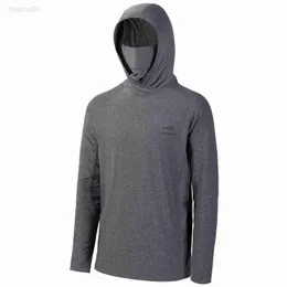 Balıkçılık Aksesuarları Bassdash UPF 50+ Erkek Uzun Kollu Balıkçı Gömlek Maske UV Boyun Gaiter Hoodie Head Yüzü Sıcak Açık Yürüyüş HKD230706