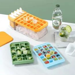 Creative 24 Grids Double-Layer Ice Cray Passtry Плесень двух в одном пищевом сорте DIY DIY БОЛЬШОЙ ЛЕГКОЙ ЛЕКОВОЙ КОРОБК