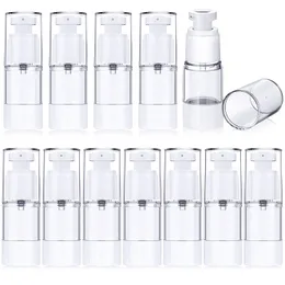 Makyaj aletleri 15 ml havasız pompa şişeleri 0.5 oz şişe dağıtıcı yeniden doldurulabilir kozmetik krem ​​kavanoz vakum makyaj pompası kaplar plastik pompa