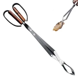 BBQ Grills Fire Tongs For Pit 20Inch Log Claw And Fireplace Campfires Firewood Stove Camping Barbecue Supplies 230706