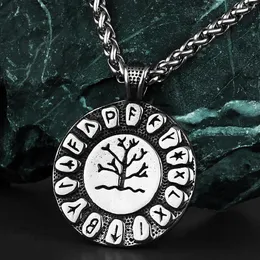 Pendant Necklaces HNSP Viking Tree Of Life Stainless Steel Chain Necklace For Men Boy Neck Jewelry Gift