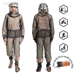 Fishing Accessories Mesh Hooded Mosquito-Proof Suit Outdoor Fishing Adventure Insect-Proof Clothing Set Camping Hiking Anti-Mosquito Bite Clothes HKD230706