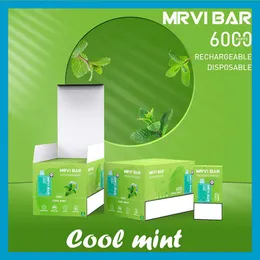 Mrvi Bar 6000 Disposable vape Pen E Cigarette Device With 650mAh Battery 13ml Pod Prefilled Catridge rechargeable vs orion vape