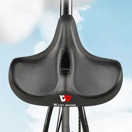 Selle per bici Sella per MTB Ampia ergonomica Comoda ammortizzazione a molla per bicicletta Cuscino per ciclismo con memoria spessa elettrica 230706