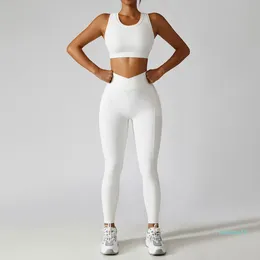 Yoga Kıyafetler 2 Parçasız Kadın Takip Yoga Seti Çalışma Egzersiz Spor Giyim Gyer Giyim Fitness Sütyen Yüksek Bel Tayt Spor takım elbise