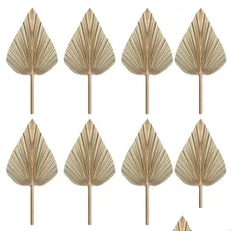 Decorative Flowers Wreaths 8Pcs Dried Palm Leaves Fans Bohemian Spears Artificial Plants Tropical Leavesdecorative Drop Delivery H Dhxhm