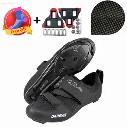 Scarpe da ciclismo DAREVIE Pro Carbon Scarpe da ciclismo Scarpe da triathlon da corsa 10 Level Hard Carbon Light Scarpe da ciclismo su strada Uomo Donna Sneakers da ciclismo HKD230706