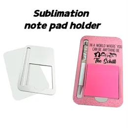 Sublimation Blank MDF Sticky Note Pad Holder Heat Transfer Wooden Notepad Holder ups