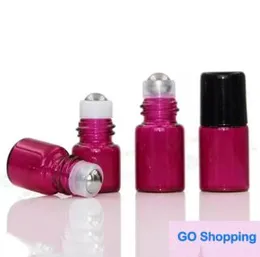 1ML 2ML 3ML Empty Amber Glass Essential oil Roll On Bottle with Stainless Steel Metal Ball for Perfume Oils Wholesale