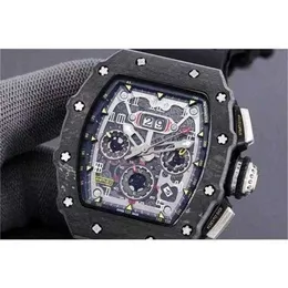 Relógios de saída Richardmille Relógios de pulso mecânicos automáticos Alta moda Relógio esportivo ao ar livre Red Devil Relógio de fibra de carbono Preto Tecnologia Outlet Same ONO0TN