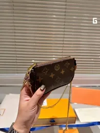 Luksusowa damska designerska torba mini pochette na basen skórzana torba na ramię z łańcuszkiem na zamek błyskawiczny torby crossbody torebka torebka wysokiej jakości