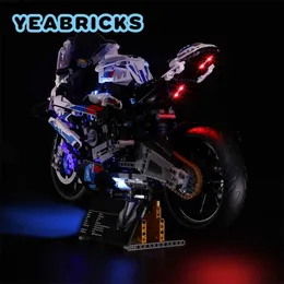 Block YEABRICKS LED-ljussats lämplig för 42130 M 1000 RR motorcykelbyggklossar (exklusive modeller) byggstensleksaker för barn Z230710