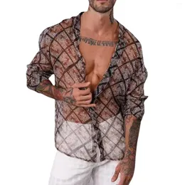 Camicie casual da uomo Body da uomo Camicia aderente traspirante stampata con serigrafia densa per adulti Confezione da uomo