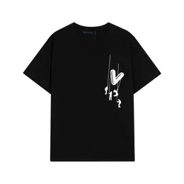 23sss мужская футболка дизайнерская рубашка мужские футболки модные из чистого хлопка с короткими рукавами повседневные каникулы прогулка с принтом писем Пара подходящей одежды S-5XL