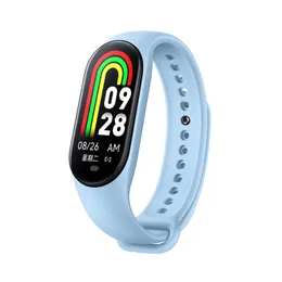 M8 Smartwatch Rastreador de Fitness Relógios Inteligentes Anel de Exercício Frequência Cardíaca Monitoramento de Oxigênio no Sangue Lembrete de Chamada Pulseira Inteligente na Caixa de Varejo