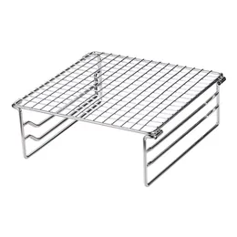 BBQ Grills Rack Grill Barbecue Bbq Camping Cooling Baking Portable Charcoal Outdoor Stainless Grates Steel Wire Cake Racks Folding 230706