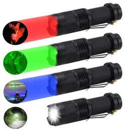 Lanterna LED Iluminação Led Light 3 Modos Zoomable Tactical Torch Lamp Para Pesca Caça Detector SN4412