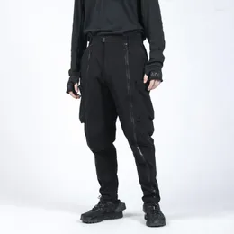 メンズ パンツ 機能性ジョガー フルレングス ダブル ジッパー Techwear Ninjawear Darkwear Silenstorm