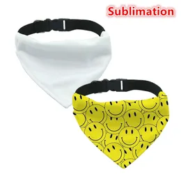 Fai da te Sublimazione Cane Triangolo Bandane Regolabile Pet Dog Cat Collo Sciarpa Cravatta Papillon Cravatta Bandana Collare Fazzoletto da collo Accessori per cani S-XL