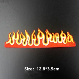 Fire The Flame Red Patch iron on Transfer for Clothes Bordado Badge Applique DIY Stickers Suprimentos de Costura 216D