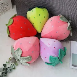 Plush Dolls 4Style 25cm Cute Fruit Kids Pillow Stuffed Strawberry Plush Pillows Super Soft Girls Pillows Cushion Seat for Kids Toys 230705