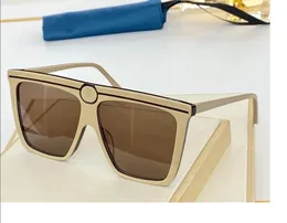 2023 óculos de sol femininos masculinos de alta qualidade bege prancha óculos quadrados marrons de armação completa disponíveis com caixa