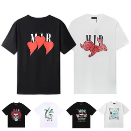 Camisetas masculinas femininas de grife Ami Graphic Tee estampado Moda masculina T-shirt de algodão de alta qualidade Camisetas casuais de manga curta Hip Hop streetwear de luxo S-XL