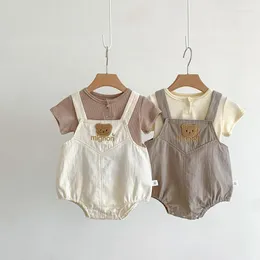 ملابس الملابس Liligirl 2023 صيف طفل مجموعة الأطفال الرضع و Wafflee tee Boys Cloths 2 PCS Girls Outfit
