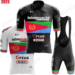 Radfahren Jersey Sets Eritrea Champion Team Wanty Set Kleidung Männer Sommer Rennrad Hemd Anzug Fahrrad Trägerhose MTB Tragen 230706
