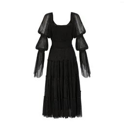 Robes décontractées FC paillettes en mousseline de soie robe d'occasion formelle noir Maxi soirée dos nu élégant bal pour les femmes 2023 été